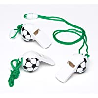 Los mejores  - Baker Ross- Silbatos de Fútbol (Pack de 6) -Premios Infantiles para Bolsas de cotillón